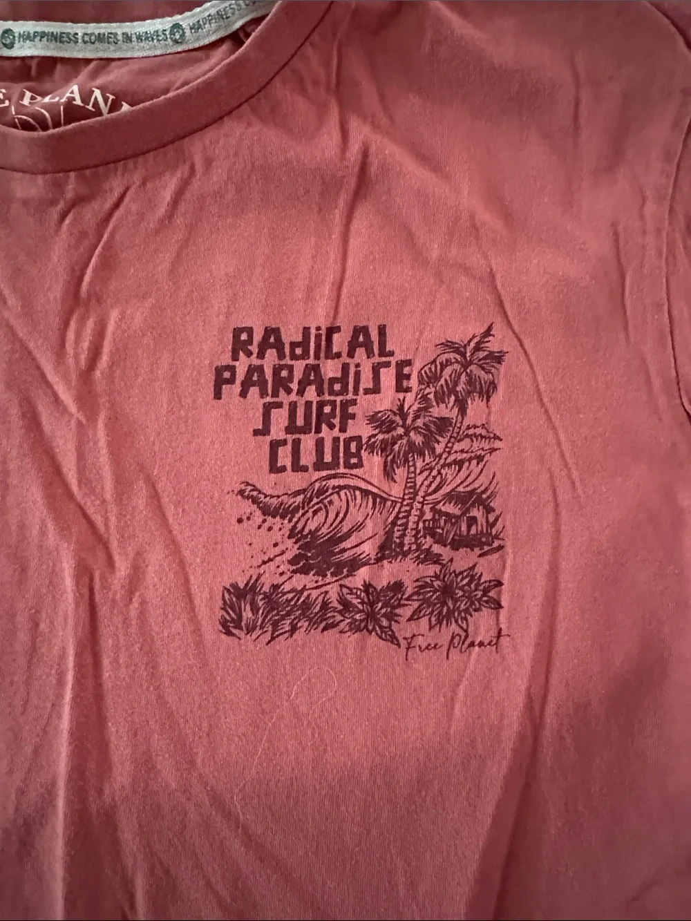Red Graphic 'Radical Paradise Surf Club' Tee